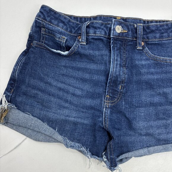 Old Navy Womens Shorts Size 8 Blue Denim O.G. Straight High Rise Cutoff Jean - Picture 2 of 5